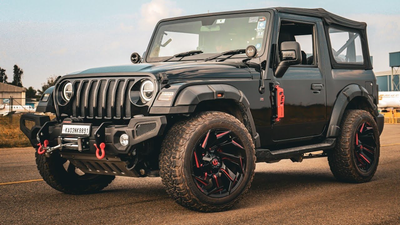 Mahindra Thar Modified ValveTronic Exhaust 20inch Fuel alloy wheels