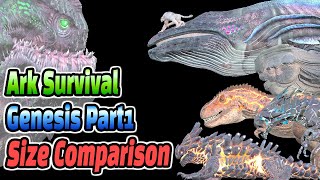 Ark Survival Genesis Part1 Dinosaur Size Comparison (아크서바이벌 제네시스 파트1 공룡 크기비교)