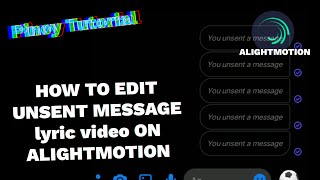 Unsent Message Lyric Video | Alight Motion tutorial