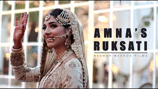 My Best Friend's Ruksati video | Amna Jung | Most emotional and sad wedding video I've ever shot