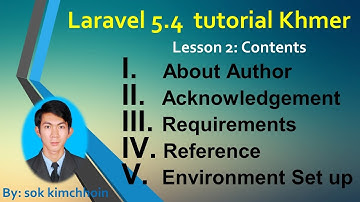 laravel5.4 tutorial set up environment khmer # lesson 2