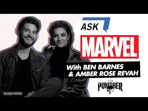 The Punisher's Ben Barnes and Amber Rose Revah | Ask Marvel