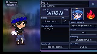 Here's my OC code if you want my OC for fanart or something