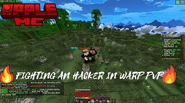 FIGHTING AN HACKER IN WARP PVP BANANA REALM APPLE MC. APPLE MC.