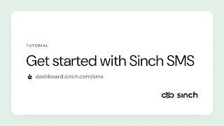 Get Started With Sinch Sms