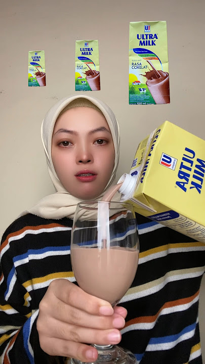 Minum susu coklat kecil, sedang, besar #mukbang #shorts