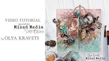 Vintage mixed meida canvas  for Craft o