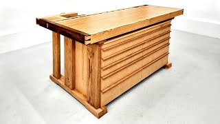 The Perfect Workbench for a Small Shop - Solid, Strong, Stable - Full Build