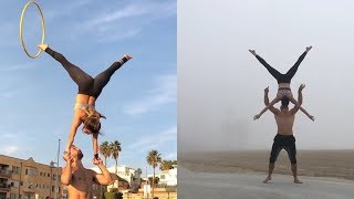 Acrobatic Strong Man Shows Gives Female Flyers The Best Support