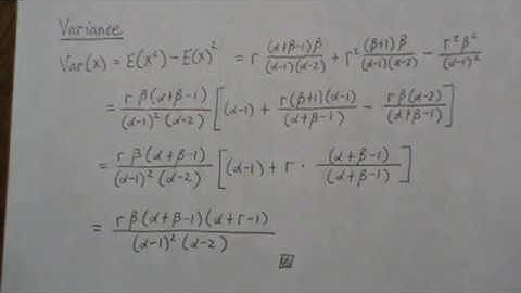 Mean and Variance of a Beta Negative Binomial Distribution