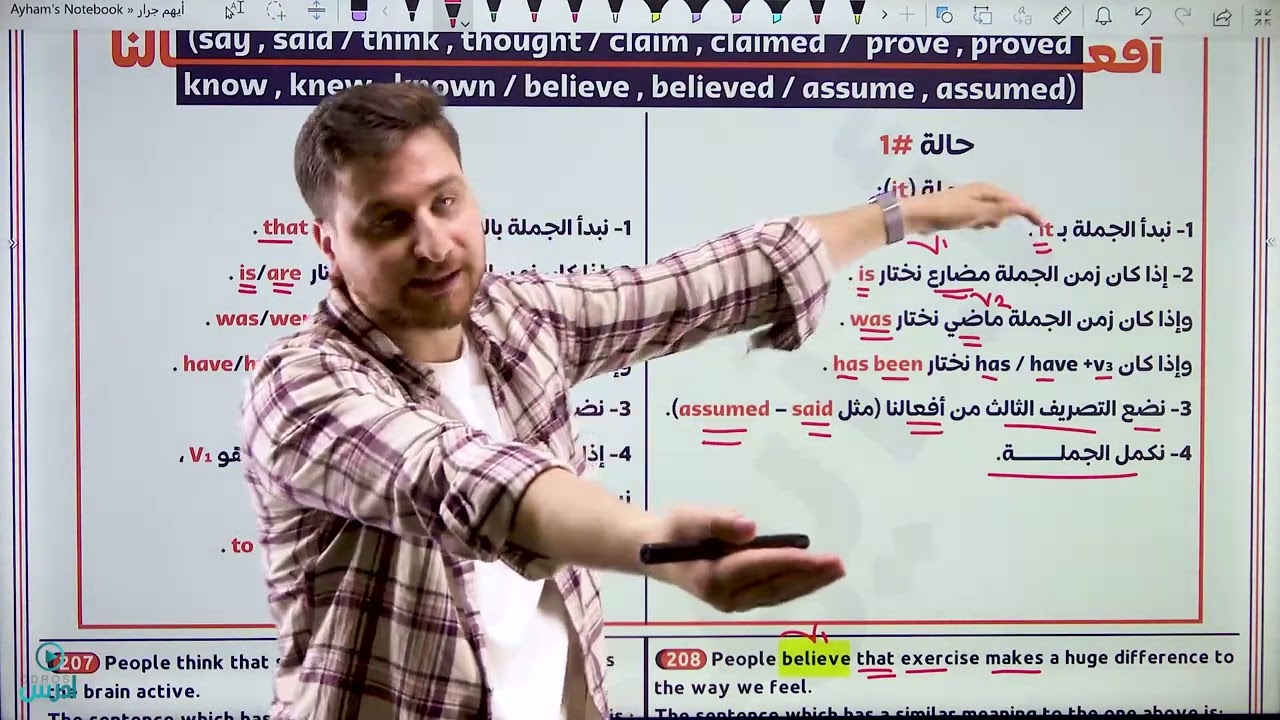 مكثف توجيهي 2007 - impersonal passive - الأستاذ أيهم جرار