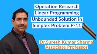 Famous Linear Programming# Unbounded Solution in Simplex Method #  Part-11#Operation Research#ORQT#M.Com/CA Wealth