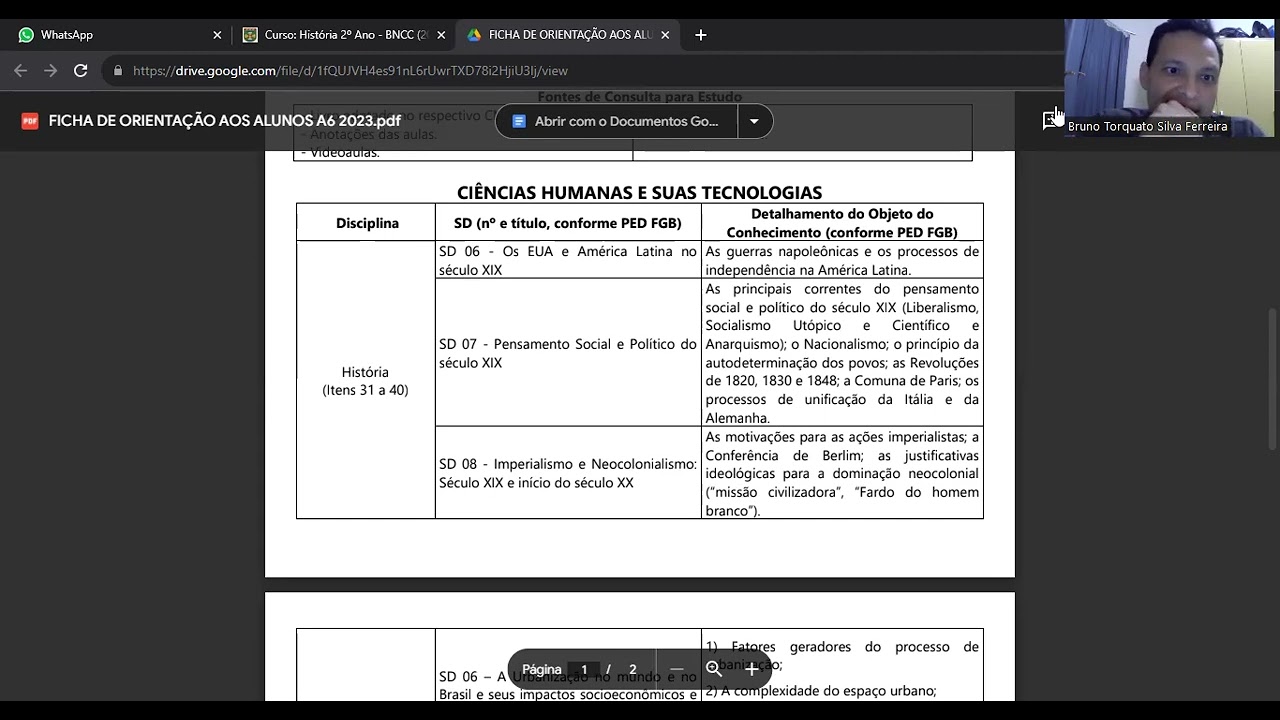 Aula Independência da América Latina