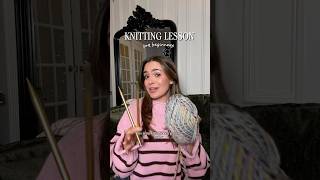 beginner knitting tutorial!! filmed this back over the holidays🤩🩵🧶 #knitting #knittingtutorial