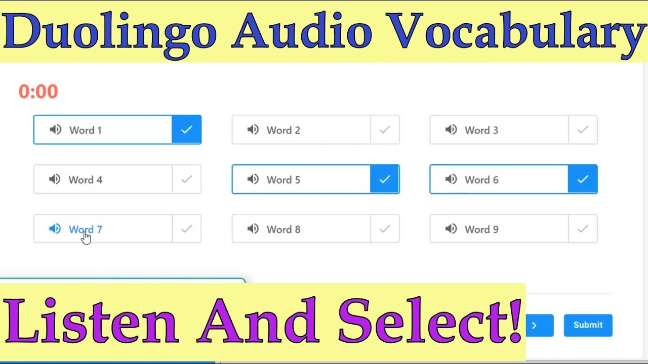 Duolingo Listen And Select Improve Your Audio Vocabulary Skills For