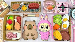 Paper Diycapybara Vs Labubu Cooking Blind Bags 1000 Lunch Box Asmr