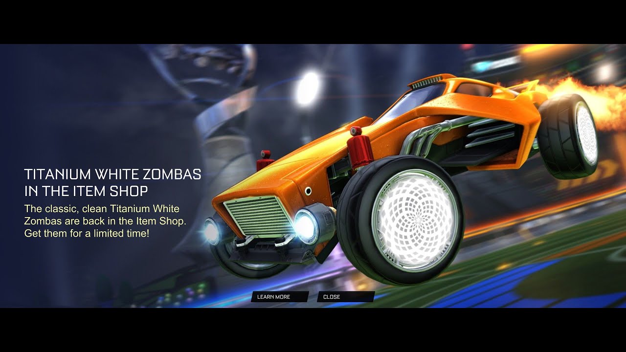 Rocket League Item Shop: 19th May 2021! Titanium White Zomba wheels! Get them while you can!