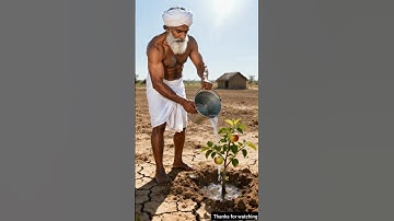 The farmer saved the apple tree from drying up by watering it 😭 #ai #tree #save