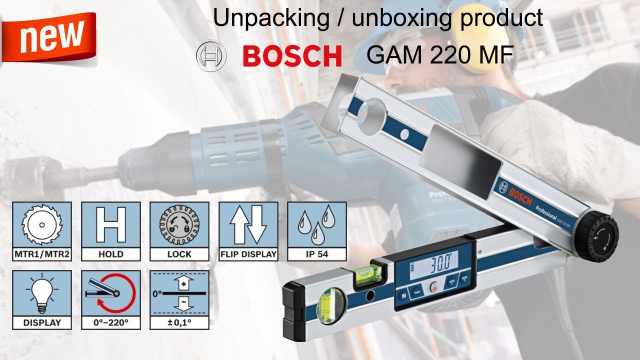 Unpacking Unboxing Angle Measurer Bosch Gam 2 Mf Youtube