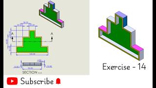 SolidWorks Part Modeling Exercise 14 | 3D CAD Practice for Beginners