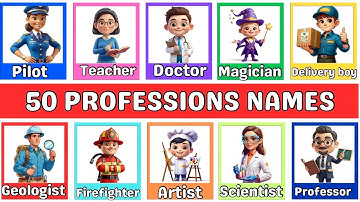 Professions Names In English | Learn 50+ Jobs in English for Kids with Pictures | Community helpers