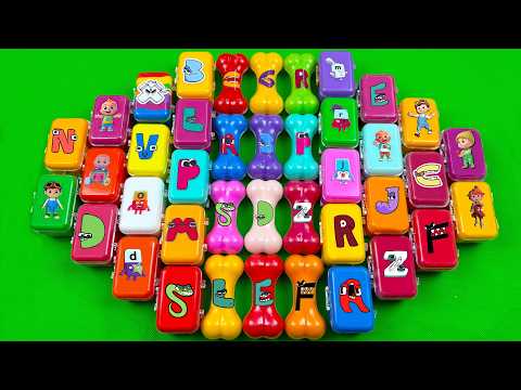 Numberblocks Slime✨Looking Fun Opening Alphablocks With Suitcase, Bones Colorful! Satisfying ASMR 💖