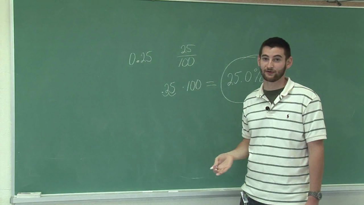 Basic Math Skills : How to Write a Decimal as a Percent - YouTube