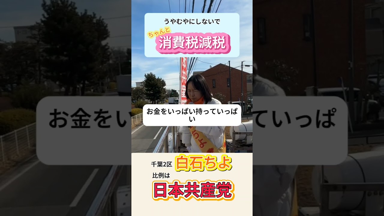 うやむやにしないで　消費税減税