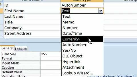 Change Data Types in Access 2007