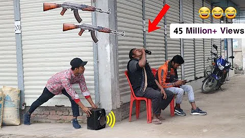 Fake Firing PRANK | Fake G-U-N shot PRANK on Public  Awesome Reaction|( Part 3) By - ComicaL TV