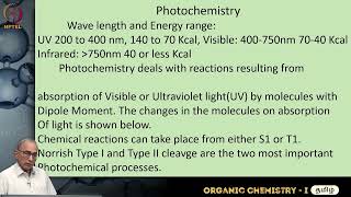 Microwave mediated and photochemical reactions and conclusion - Part 05 #swayamprabha #ch37sp