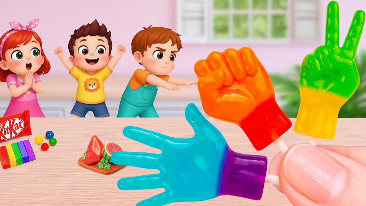 Miniature Rainbow Jelly Recipe 🌈 How To Make Colorful Mini Rainbow Hand Jelly 💕 Little Yummy