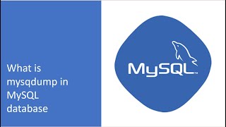 mysql : mysqldump database backup