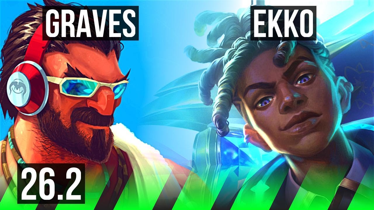 GRAVES vs EKKO (JGL) | Good KDA: 21/1/8 | KR Master | 26.2
