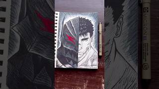 Drawing edit of Guts from berserk😈#shorts #art #manga #drawing #guts #berserk #blackswordsman