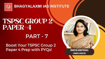 TSPSC GROUP 2 PAPER 4 PYQS Part 7 #tspscgroup2 #competitiveexams