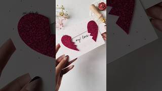 Cute Heart Slider Card For Love #diy #cardmaking #giftideas #shorts