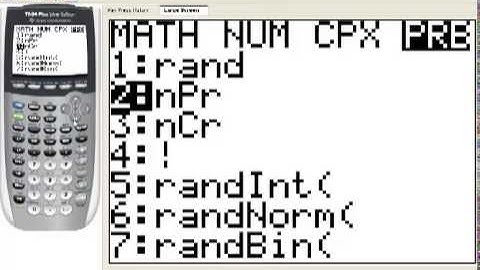 Factorials, permutations and combinations on the TI-84
