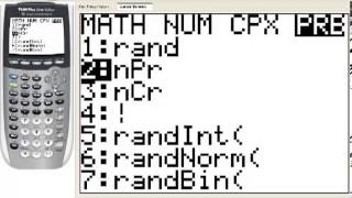 Factorials, permutations and combinations on the TI-84