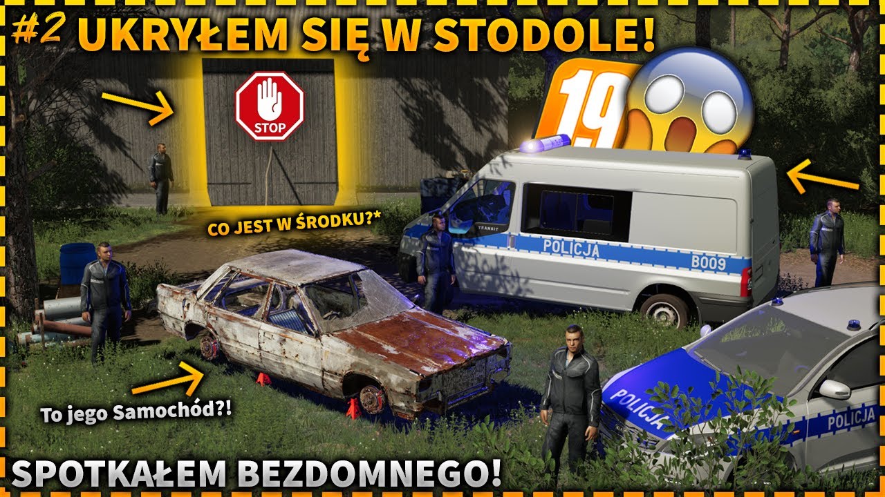 ✅BRACIA NA POLSKIEJ FARMIE REMASTER #02 🙄SPOTKAŁEM BEZDOMNEGO!😱UKRYWAM SIĘ W STODOLE!🤔CO TAM JEST ?!
