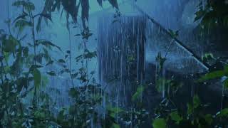 [Challenge You Not To Sleep] With Heavy Rainstorm & Deep Thunder Sounds On Tent - Rain Sleep Aid