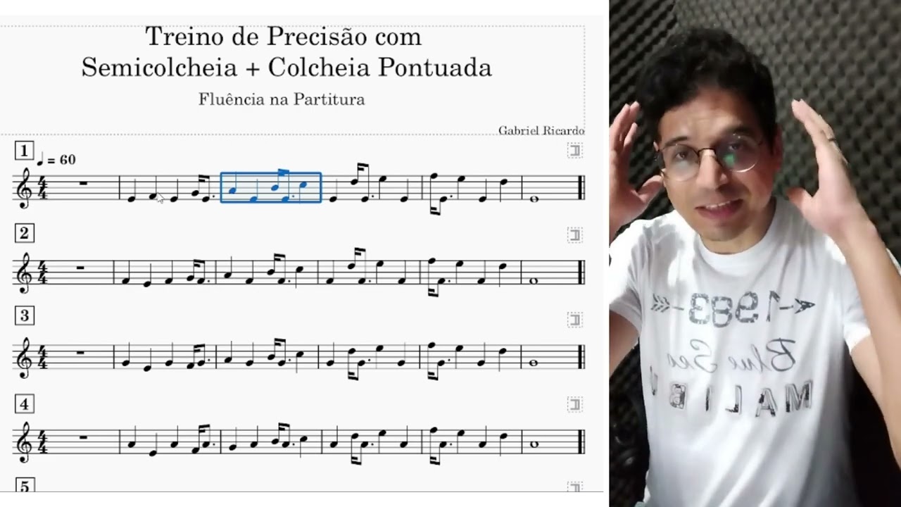 TP  - Semicolcheia + Colcheia Pontuada - Como ler partituras