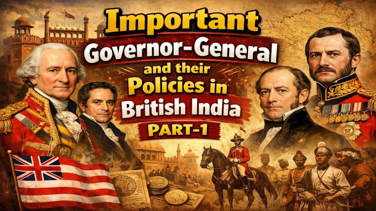 Important Governor Generals Of British Indian Part 1 | Modern India History | UP Lekhpal 2026