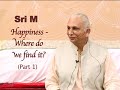 Sri M - Happiness, where do we find it? (Part 1) - Introductory session - Fujairah Satsang 2020