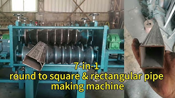 32mm-89mm Round pipe to square & rectangular pipe making machine, forming 7 sizes, exported to India
