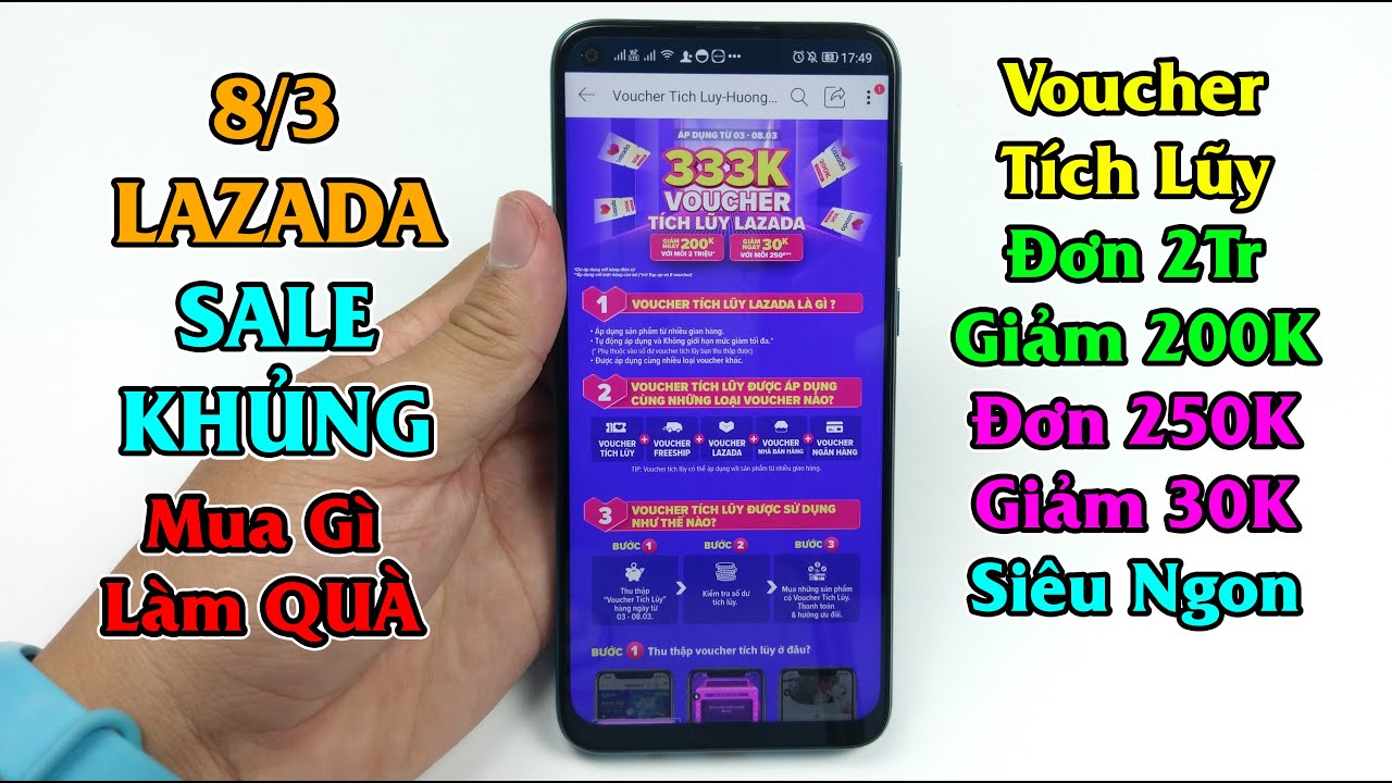 8/3 LAZADA SALE KHỦNG, Đang Có Voucher Tích Lũy Siêu Ngon, Mua Gì Làm Quà