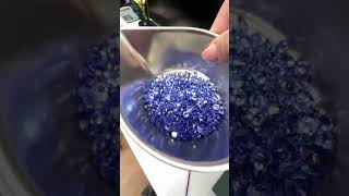 Behind the scenes at Milano jewelry in the New York diamond district look at all of these Tanzanites