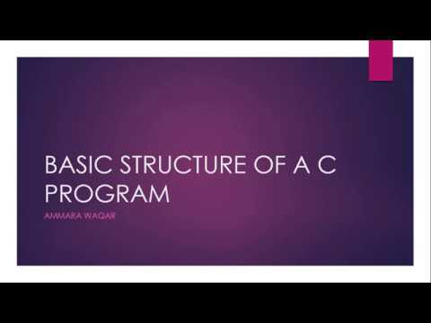 BASIC STRUCTURE OF A C PROGRAM