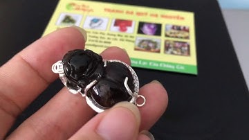 Đá quý Hà Nguyễn - tỳ hưu đá thạch anh đen tự nhiên bọc bạc