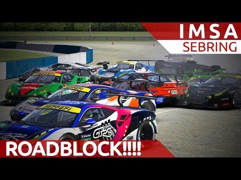 An actual roadblock! IMSA Sebring